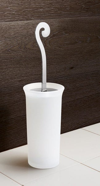 Bodenstehender verchromter Toilettenbürstenhalter, Vintage Design | Lucrezia