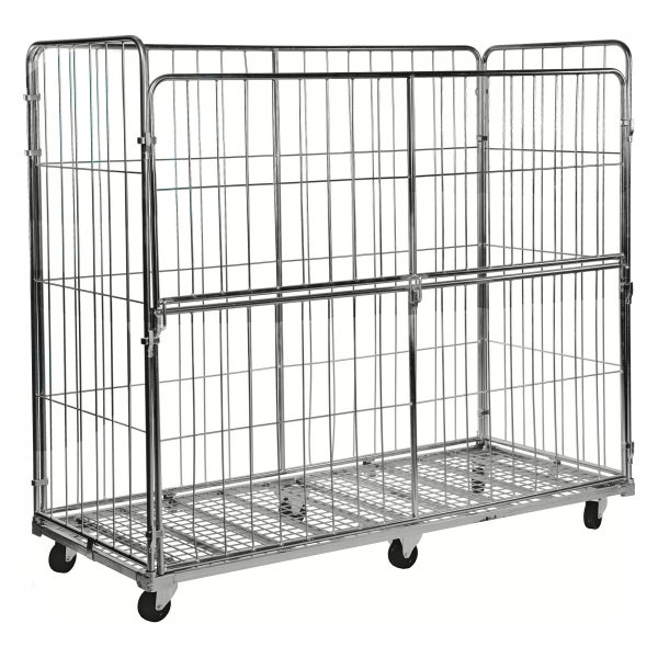 Gitterwagen mit Rollen für den Transport