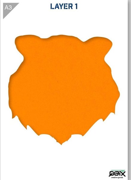 Tiger Schablone - 2 Schichten Kunststoff A3 Schablone