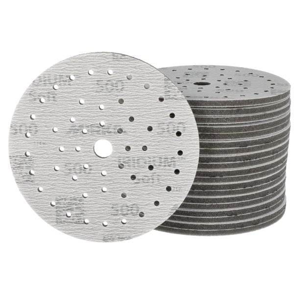 Mirka Iridium Soft Schleifscheiben Ø 150 mm / Korn P500 / Klett Multifit / 20 Stück / schaumbasiertes Schleifmittel für präzises Trockenschleifen, Klarlackschliff, Finish
