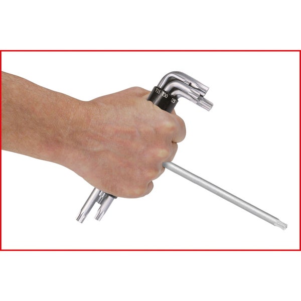 KS TOOLS 3 in 1 Torx-Winkelstiftschlüssel-Satz lang 8tlg. - 151.2300