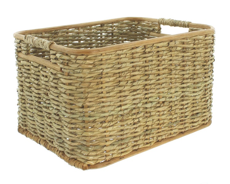 FRANK FLECHTWAREN | Füllkorb Schilfstroh, mittel, RATTAN, 40 x 30 x 23 cm