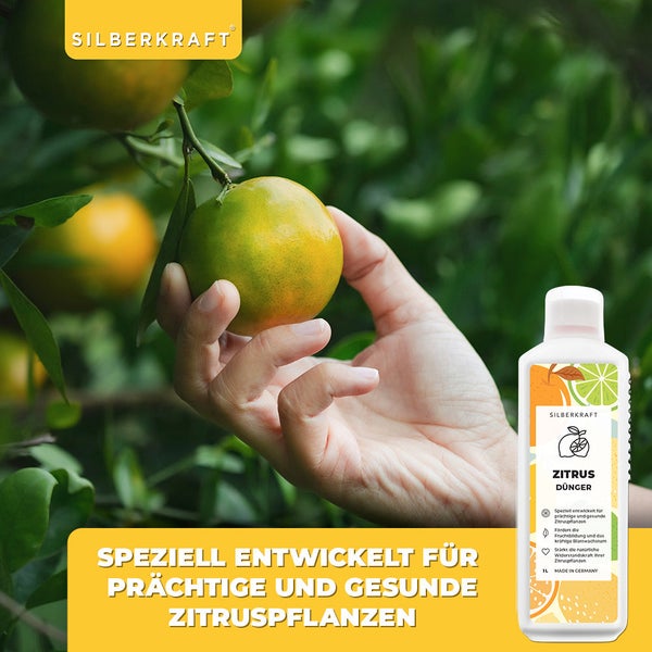 SILBERKRAFT Zitrusdünger – Für Zitronen & Co. – NPK Flüssigdünger – 1 Liter