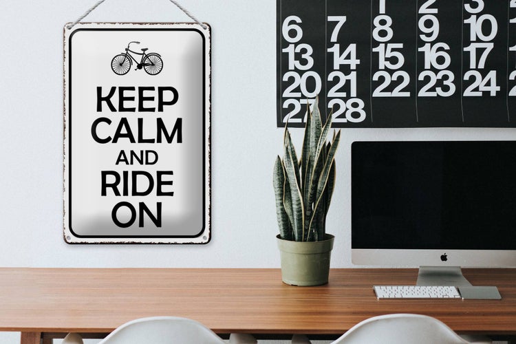 Blechschild Spruch 20x30cm Keep Calm and Ride on