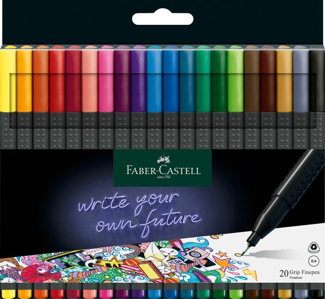 Faber-Castell Fineliner Finepen GRIP 20er Set