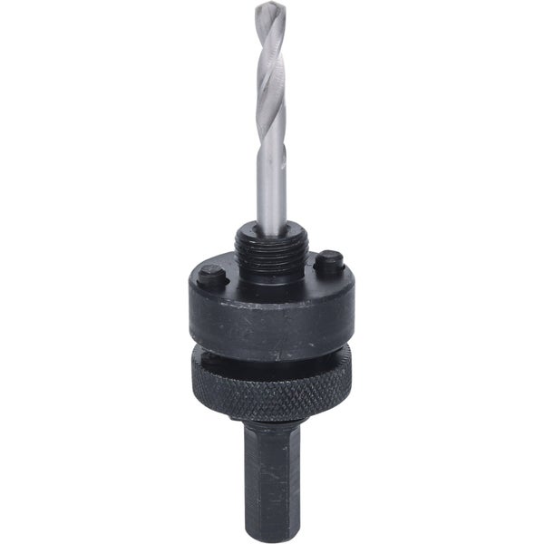 Lochsägenaufnahme mit Zentrierbohrer