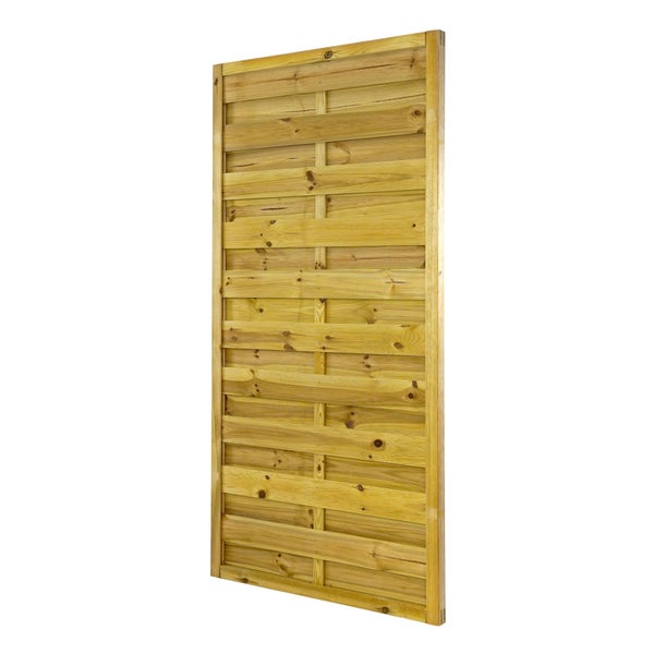 Holzzaunfeld mit horizontalen Brettern