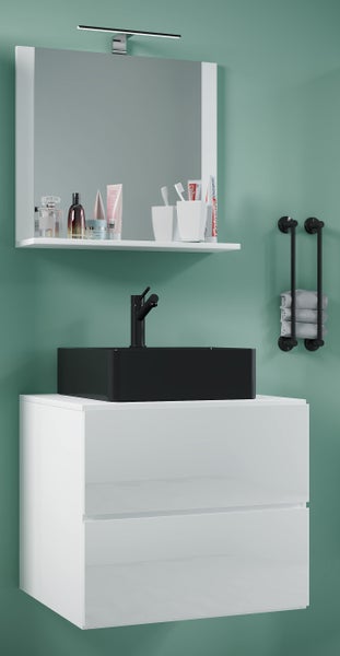 3-tlg Waschtisch Badmöbel Lendas 60 cm M Schublade