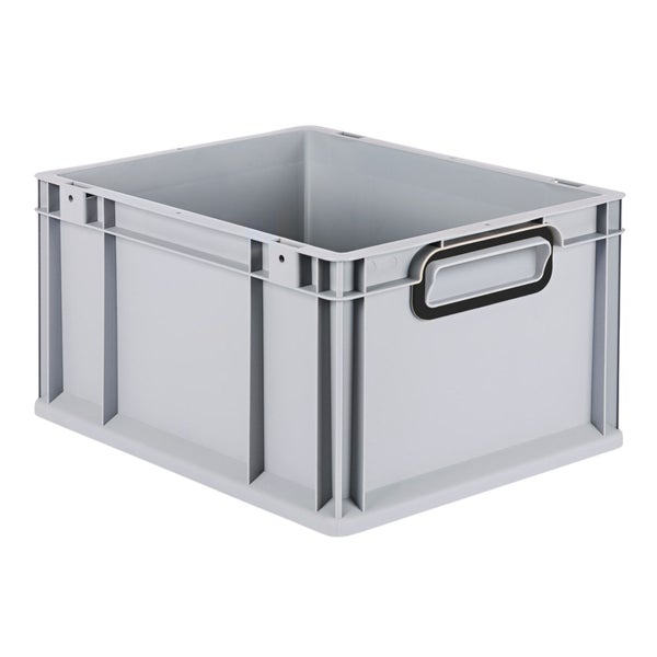 Eurobox NextGen Color, HxBxT 22x30x40cm, 20 Liter, Griffe schwarz geschlossen, Grau, Eurobehälter, Transportbox, Transportbehälter, Stapelbehälter