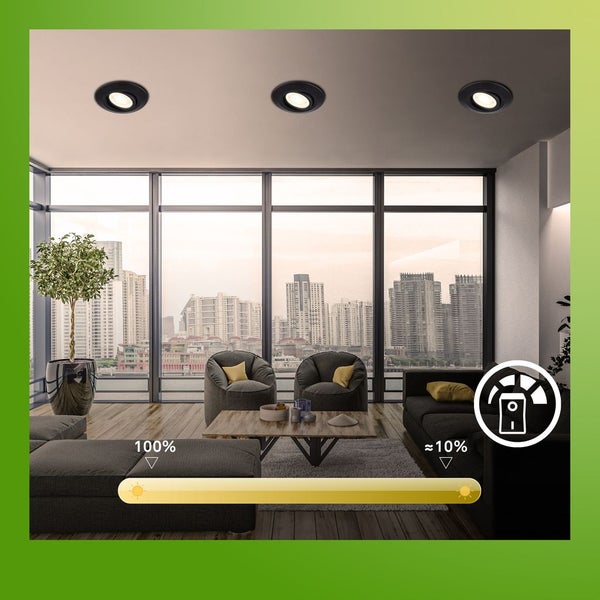 6er Set LED Einbaustrahler LED Einbauleuchten Spots schwenkbar dimmbar Ra90