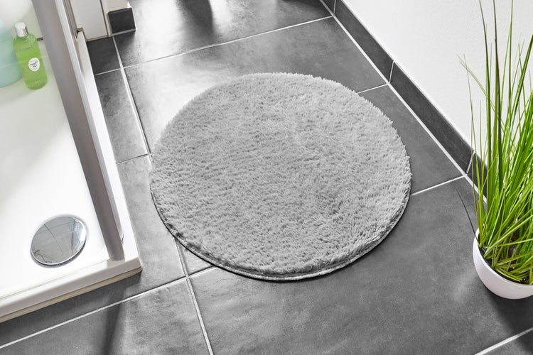 Badematte Florida 60 cm rund in Grau