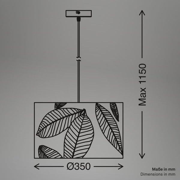FULFILMENT ONLY pendant light, black / nature, 1xE27/max. 10W excl