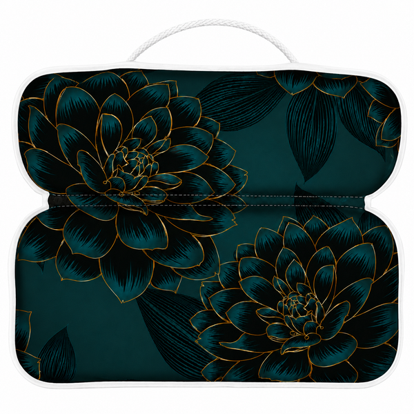 Tragbare Auflagebox mit Blumendekor und Tragegriff für Gartenmöbel