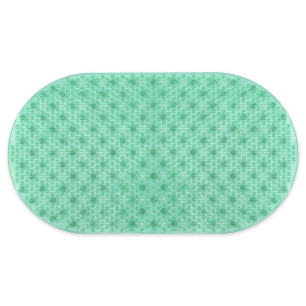FLOORDIREKT Wanneneinlage Pure - Badewanneneinlage - Duschmatte - Grün - 69 x 39 cm - Oval