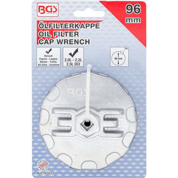 BGS technic Ölfilterkappe 96 Millimeter