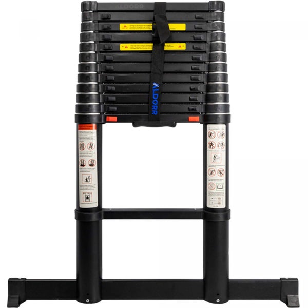 ALDORR Professional - Teleskopleiter 3,80M - Mehrzweckleiter - Belastbarkeit bis zu 150kg - Soft-Close-System