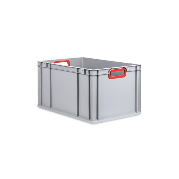 PROREGAL Spar Set 5x Eurobox Nextgen Color Mit Auflagedeckel & Schiebeschnappverschlüsse HxBxT 32 x 40 x 60 cm Griffe Rot Offen Verstärkter Boden