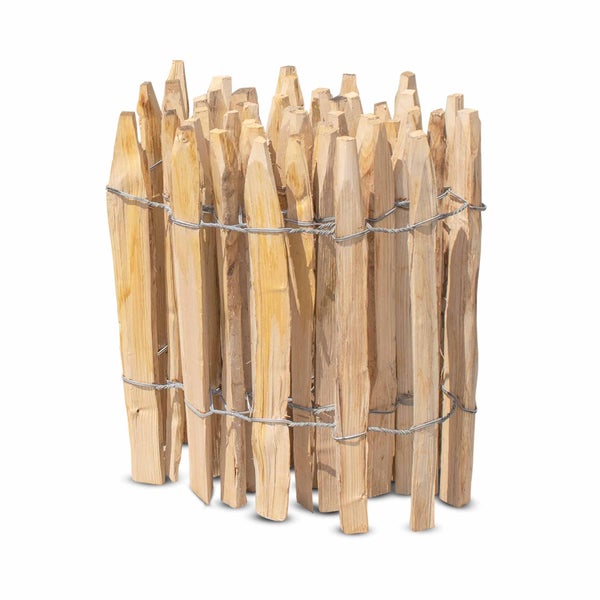 Französischer Premium Staketenzaun Kastanie - Länge 5 Meter, Höhe 50 cm, Lattenabstand 6-7 cm