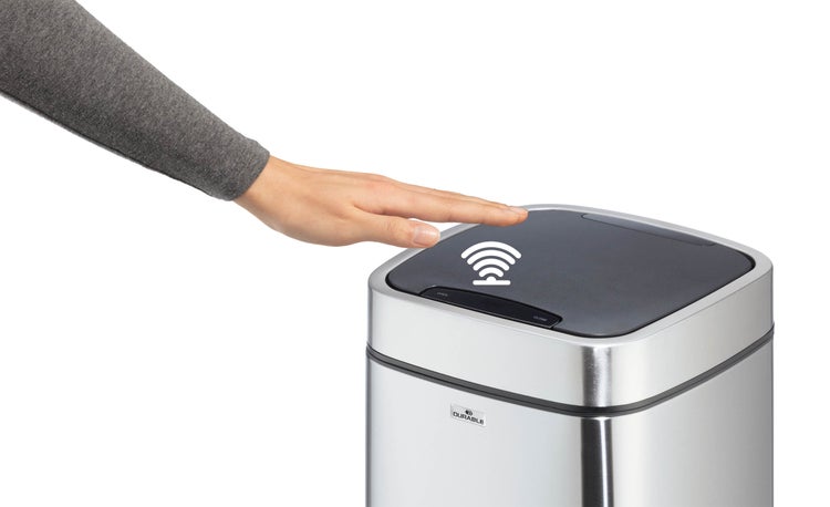 Durable 342223 Sensor Abfalleimer NO TOUCH, mit Inneneimer, 21 Liter, silber
