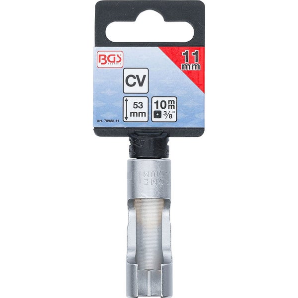 BGS Spezial-Steckschlüssel-Einsatz geschlitzt Antrieb Innenvierkant 10 mm (3/8) SW 11 mm - 70988-11