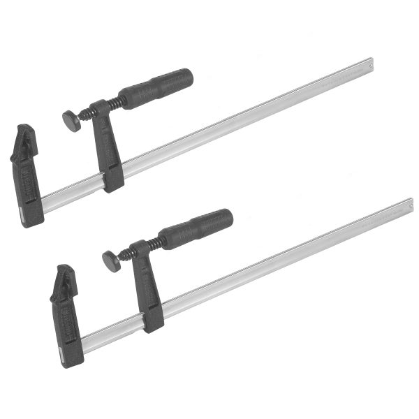 STAHLWERK Schraubzwinge 80x500 mm Klemmzwinge stabile F-Zwinge 2er Set