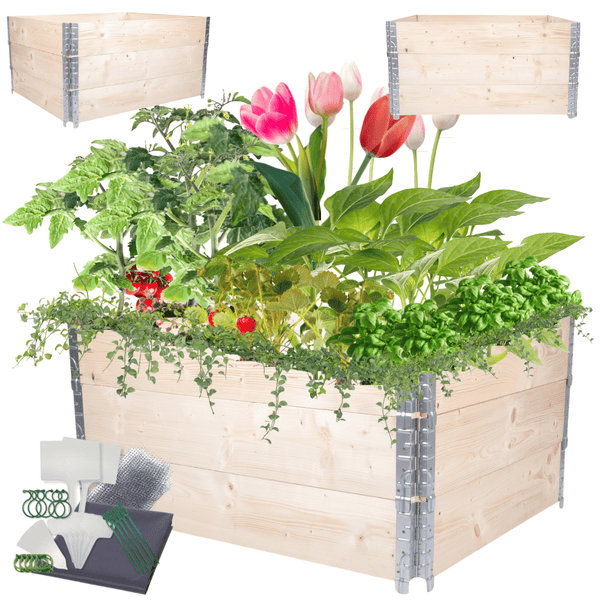 Hochbeetkisten GrowBox HxBxT 60x120x100 cm 3 Ebenen Holz Imprägniert