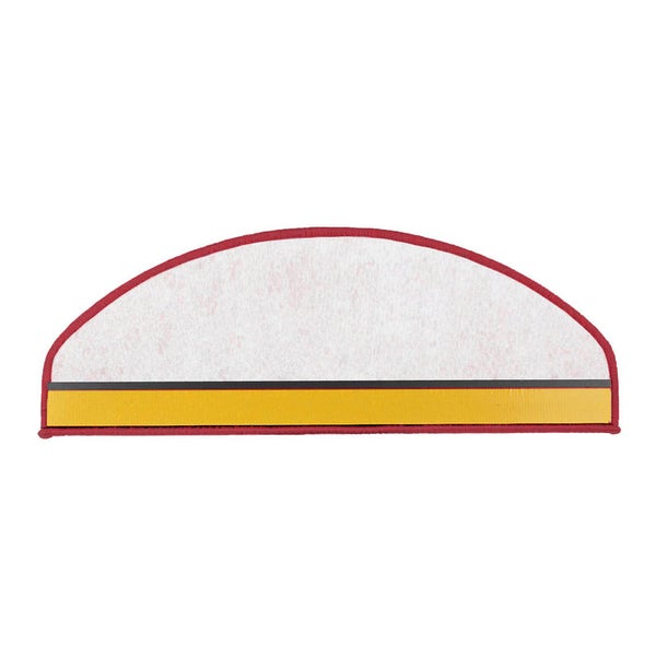 FLOORDIREKT Stufenmatte Kalkutta - Sisaloptik - Schlingenpol - Selbstklebend - Rot - Halbrund - 23,5 x 65 cm