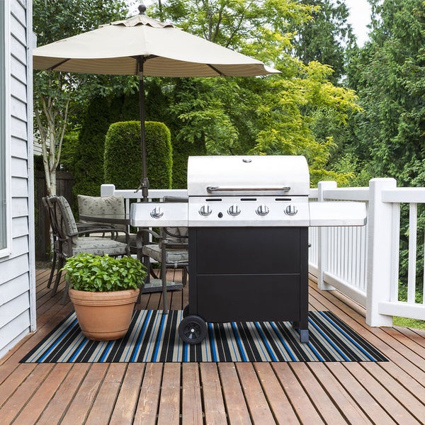 FLOORDIREKT Grillschutzmatte Ravenna - Feuerfest - Outdoor-Matte für den Grill - 90 x 180 cm
