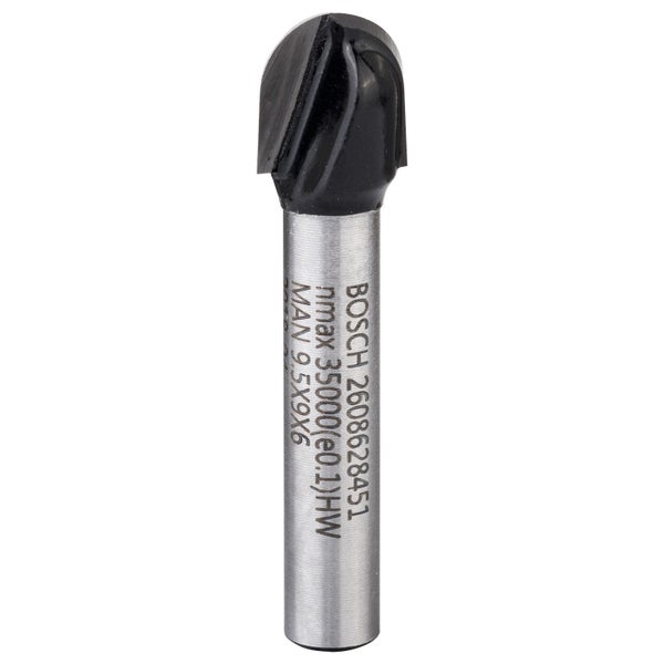BOSCH Hohlkehlfräser 6mm x 12,7mm / 2-Schneidig / Hartmetall / 2609256667