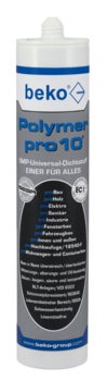 beko Polymer pro 10 SMP-Universal-Dichtstoff Kartusche für Bau, Holz und Sanitär im Innen- und Außenbereich, sehr emissionsarm.