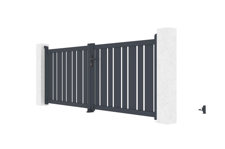 Doppelflügeltor aus aluminium 3m VEYMONT 300B120
