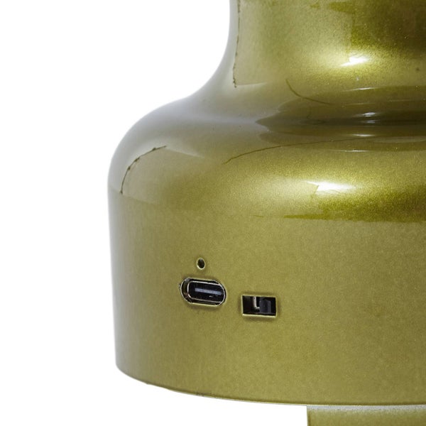 Lindby LED Tischlampe Maxentius ( Touchdimmer) dimmbar (Vintage, Industriell) in Grün aus Glas (1 flammig ) - Tischleuchte Schreibtischlampe Nachttischlampe Touch Lampe Wohnzimmerleuchte