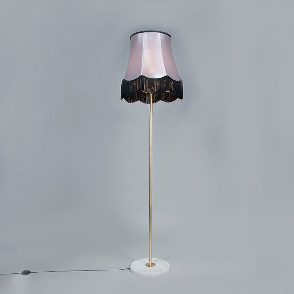 Stehlampe mit Lampenschirm und Marmorfuß