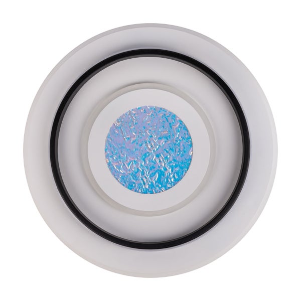 Runde Deckenleuchte mit LED-Beleuchtung und strukturiertem Diffusor