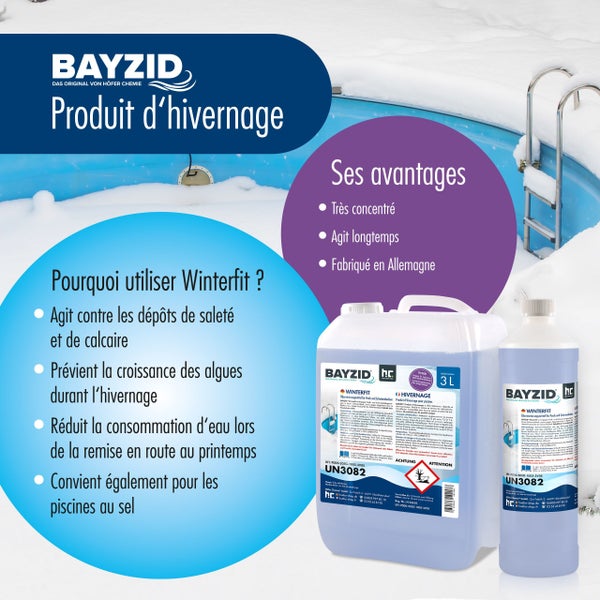 Bayzid Winterfit Überwinterungsmittel für Pools in 3 Liter Kanistern