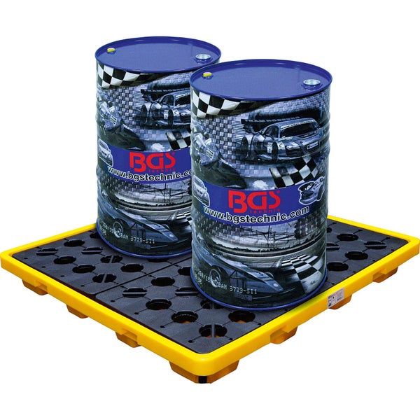 BGS Öl-Auffangwanne mit Gitterrost für 4 x 200 l Fässer - 70050