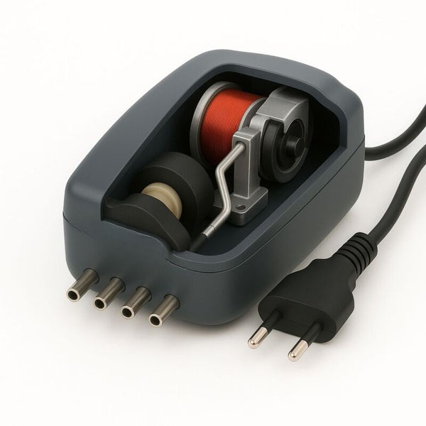 Aquariumluftpumpe mit vier Ausgängen und Netzstecker