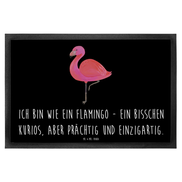 Mr. & Mrs. Panda 40 x 60 cm Fußmatte Flamingo Classic - Schwarz