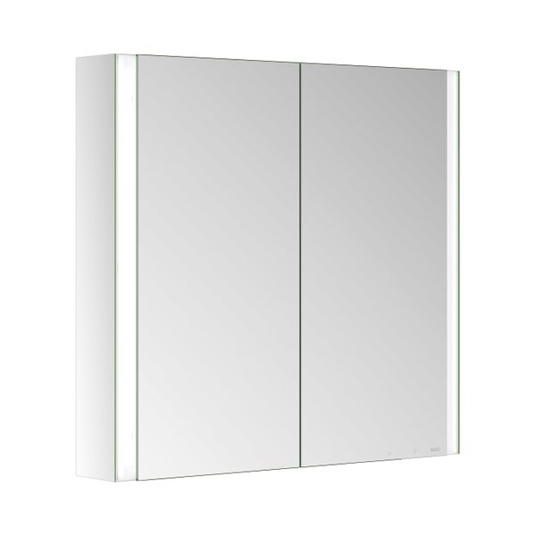 KEUCO Royal Mia Aufputz-LED-Spiegelschrank 80cm, 2 Türen, Spiegelheizung, Seiten verspiegelt
