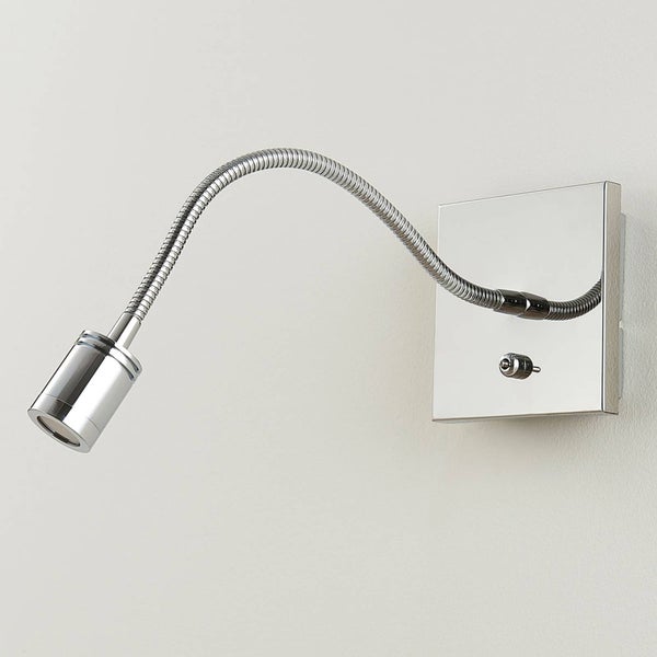 Lindby LED Wandleuchte, Wandlampe Innen Berfin (Modern) in Chrom aus Metall (1 flammig ) - Wandstrahler Wandbeleuchtung Schlafzimmer / Wohnzimmer Schlafzimmerleuchte