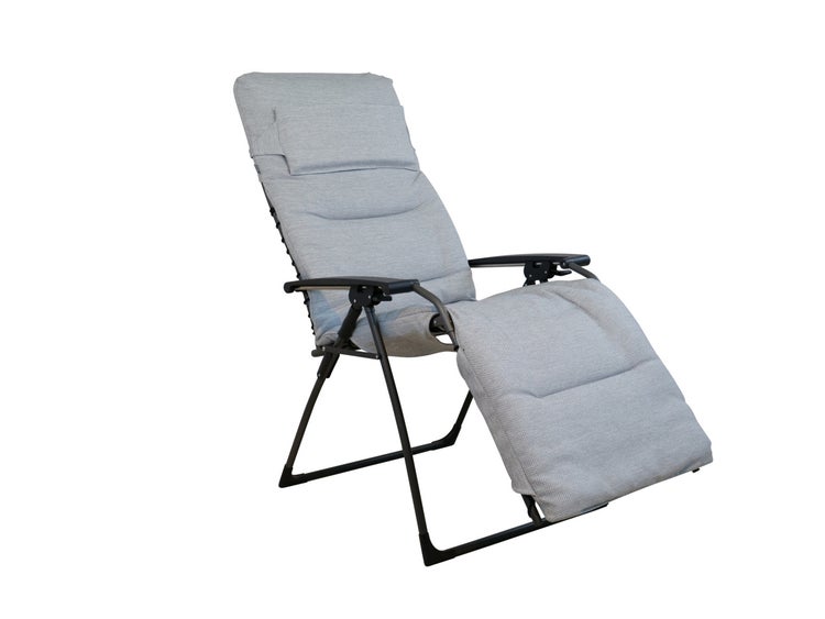 Sungörl Relaxliege Garda XL Hellgrau Bequemer Gartensessel für Terrasse Balkon Outdoor