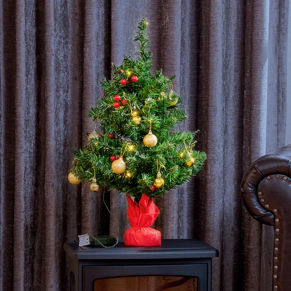 HOMCOM Weihnachtsbaum, ∅40 x 60 cm, PVC, Grün