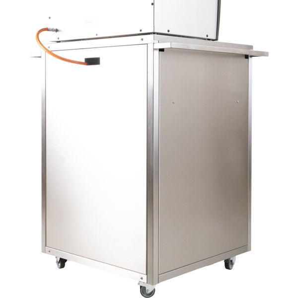 Grillunterschrank aus Stahl mit Gasanschluss