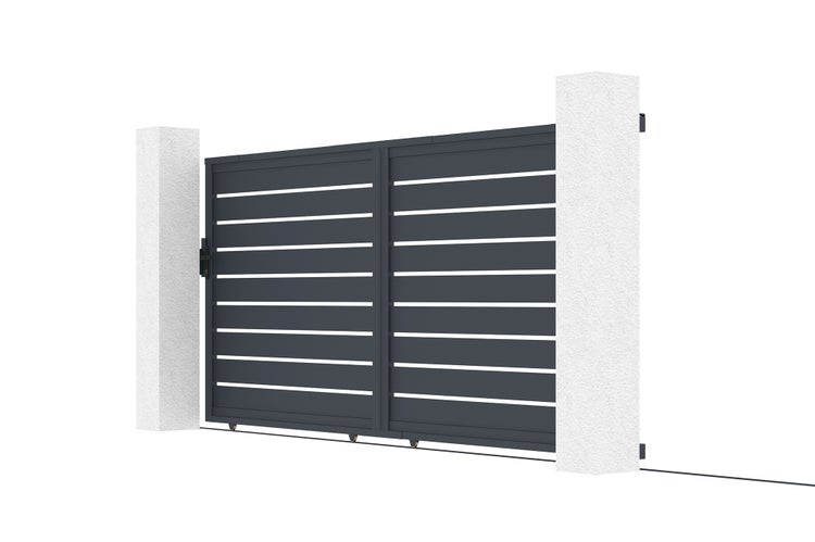 Schiebetor aus aluminium 4m VOGEL H.180cm grau
