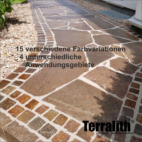 Terralith Drän Pflasterfugenmörtel -granit grau-