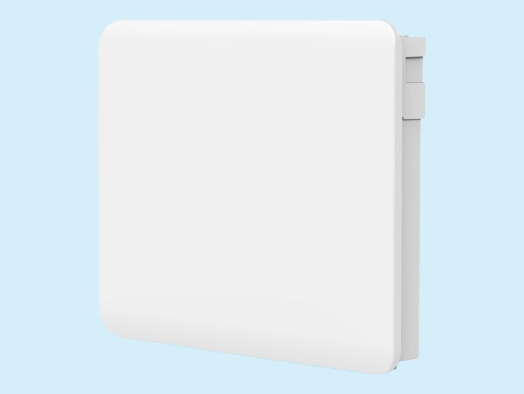 Rechteckige, weiße Wandhaube