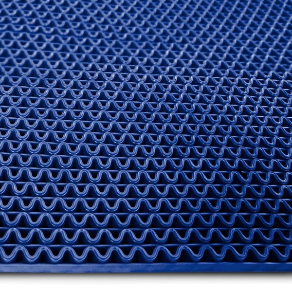 FLOORDIREKT Hygienematte für Barfußzonen - UV beständig - Blau - 90 x 500 cm