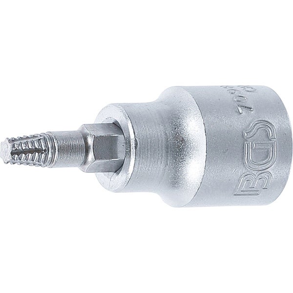 BGS Schraubenausdreher-Bit-Einsatz Antrieb Innenvierkant 10 mm (3/8) für defektes T-Profil (für Torx) T25 - 7098-T25