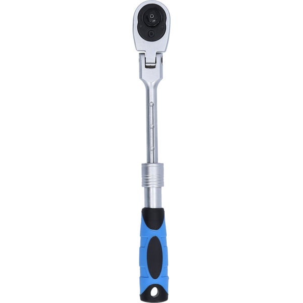 Umschaltknarre mit Teleskopfunktion und blauem Griff