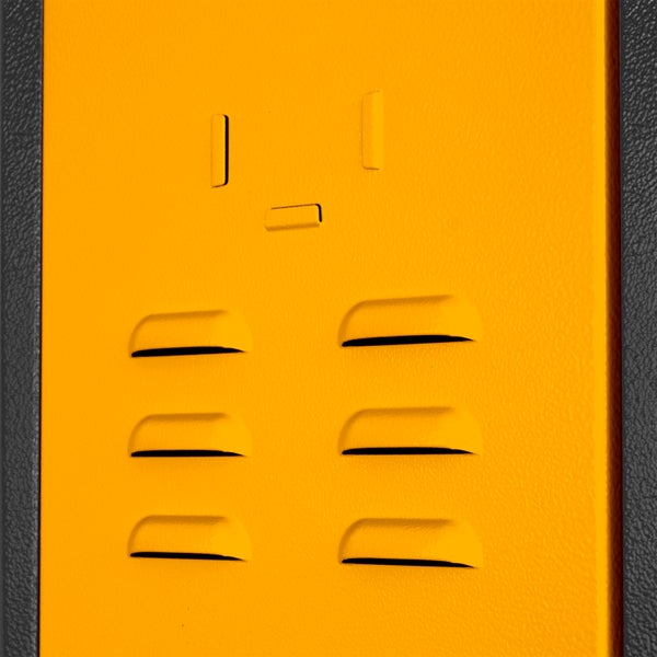 PROREGAL Garderobenschrank Ermine mit 2 Türen | HxBxT 178x60x50cm | Anthrazitgrau/Gelb | Spind, Aufbewahrungsspind, Arbeitsschrank